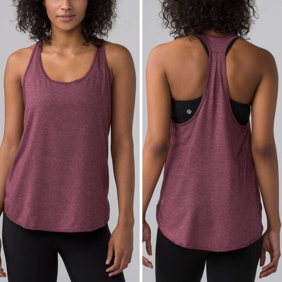 lululemon athletica Tops - Lululemon 105 Singlet in Heathered Bordeaux Drama, Size 8
